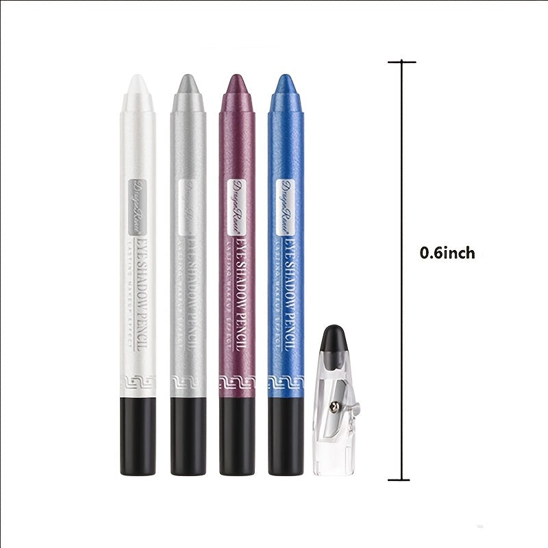 12 Metallic Eyeshadow Stick Shimmer Cream Pencil Waterproof