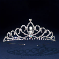 Rhinestone Headband Double Layer Crown Tiara Bridal Wedding Hair Accessories
