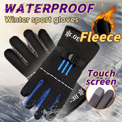 Winter Fleece Lined Warm Gloves - Anti Slip Touch Screen Thermal Gloves