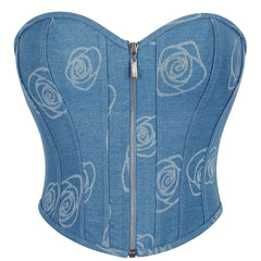 Floral Print Corset Bustier Slimming Body Shaper Women's Lingerie