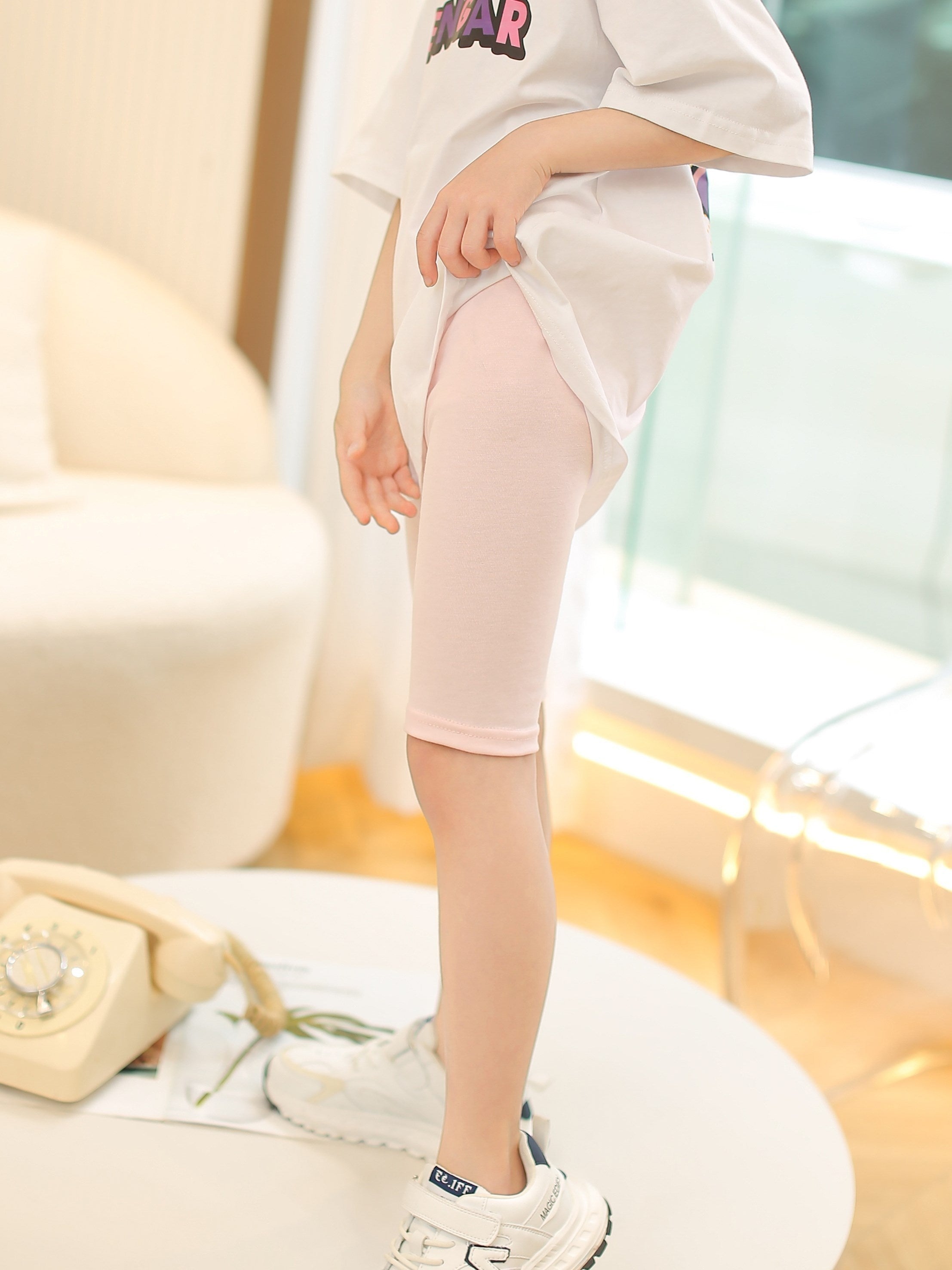Girls Elastic Waist Safety Shorts Under Skirt Dress Kids Clothes