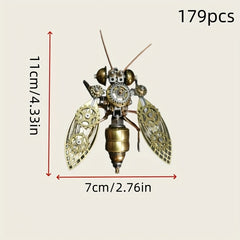 3D Metal Puzzle Insect Model Kit DIY Steampunk Assembly Toy