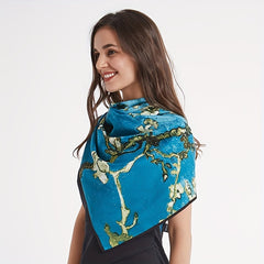 Vintage Oil Painting Print Square Scarf