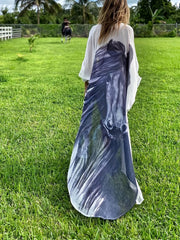 Horse Print Sun Protection Clothing V Neck Cover Up & Pants