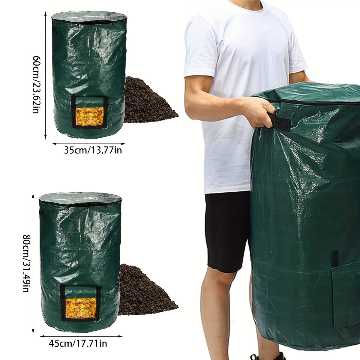 Organic Composting Bag Kitchen Waste Fermentation Waste Collector Storage