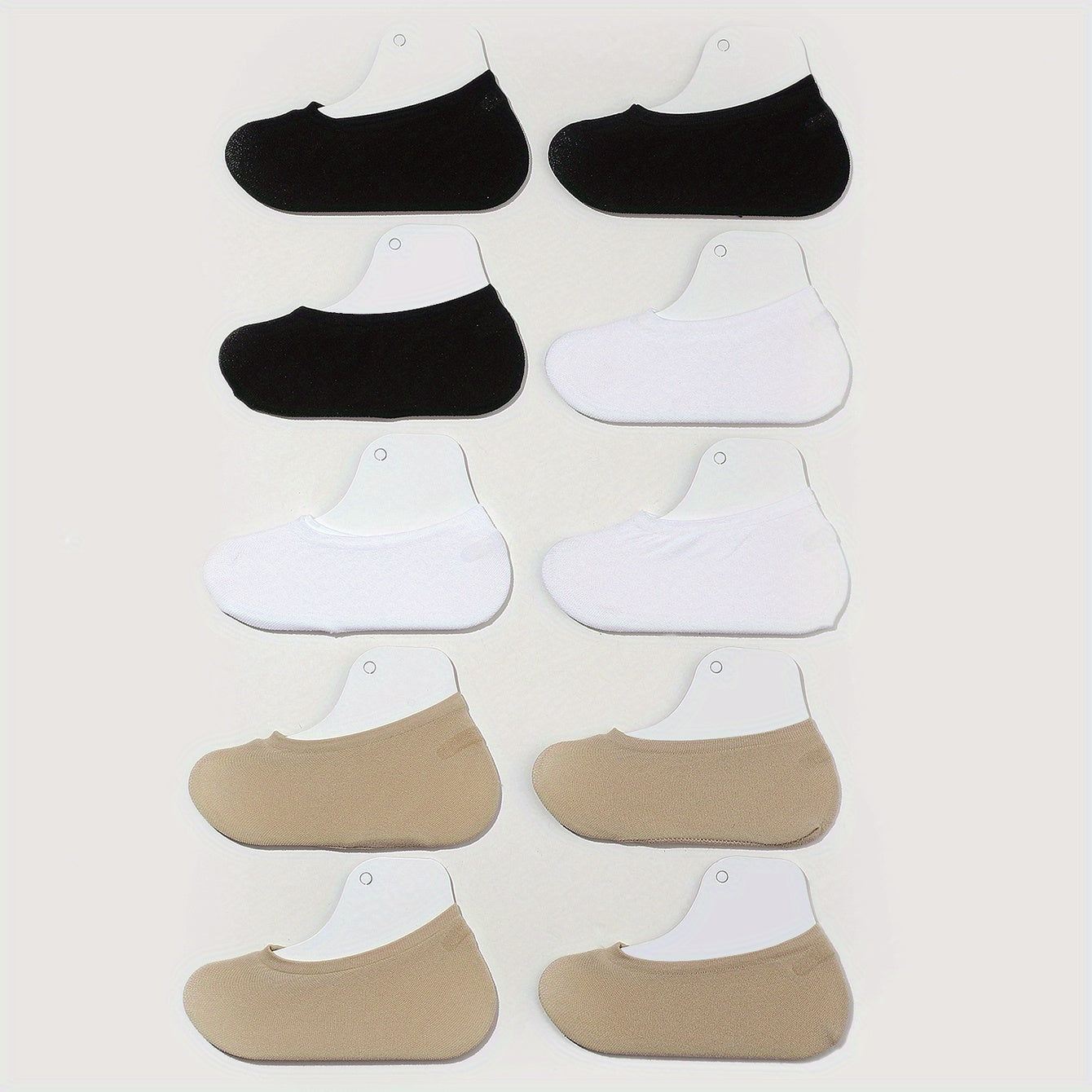 10pairs Girls Ultra Thin Nylon Blend Boat Socks