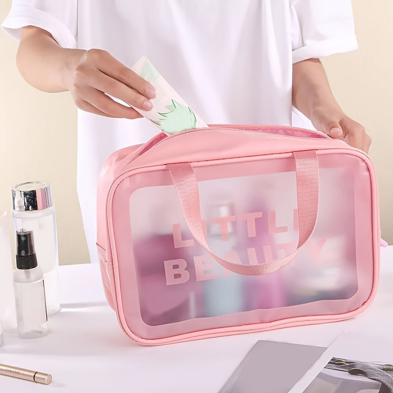 Letter Detail Cosmetic Bag Cosmetic Organizer Travel Toiletry Makeup Bag
