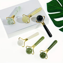Jade Face & Eye Massage Roller, Compact Design for Soothing Massage