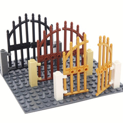 MARUMINE City Gate Building Blocks 1x4x9 Retro Iron Door Fence Golden Brown