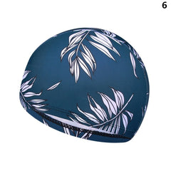 Printed Nylon Swimming Cap for Long Hair Men Women Pool