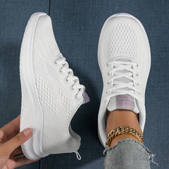 Women's Minimalist Solid Running Shoes Lightweight Mesh Breathable Walking Shoes