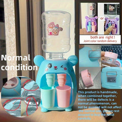 Kids Water Dispenser Bucket Cups Drinking Fountain Toy Pink