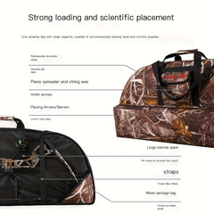 3 inch Canvas Bow Bag - Archery Equipment Storage, Dual Shoulder & Handheld