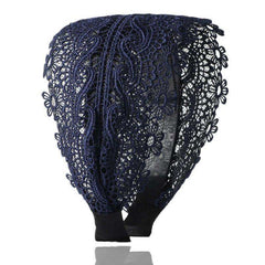 Wide Lace Headband Hair Band With Teeth Women's Headband Lace Floral Hair Hoop