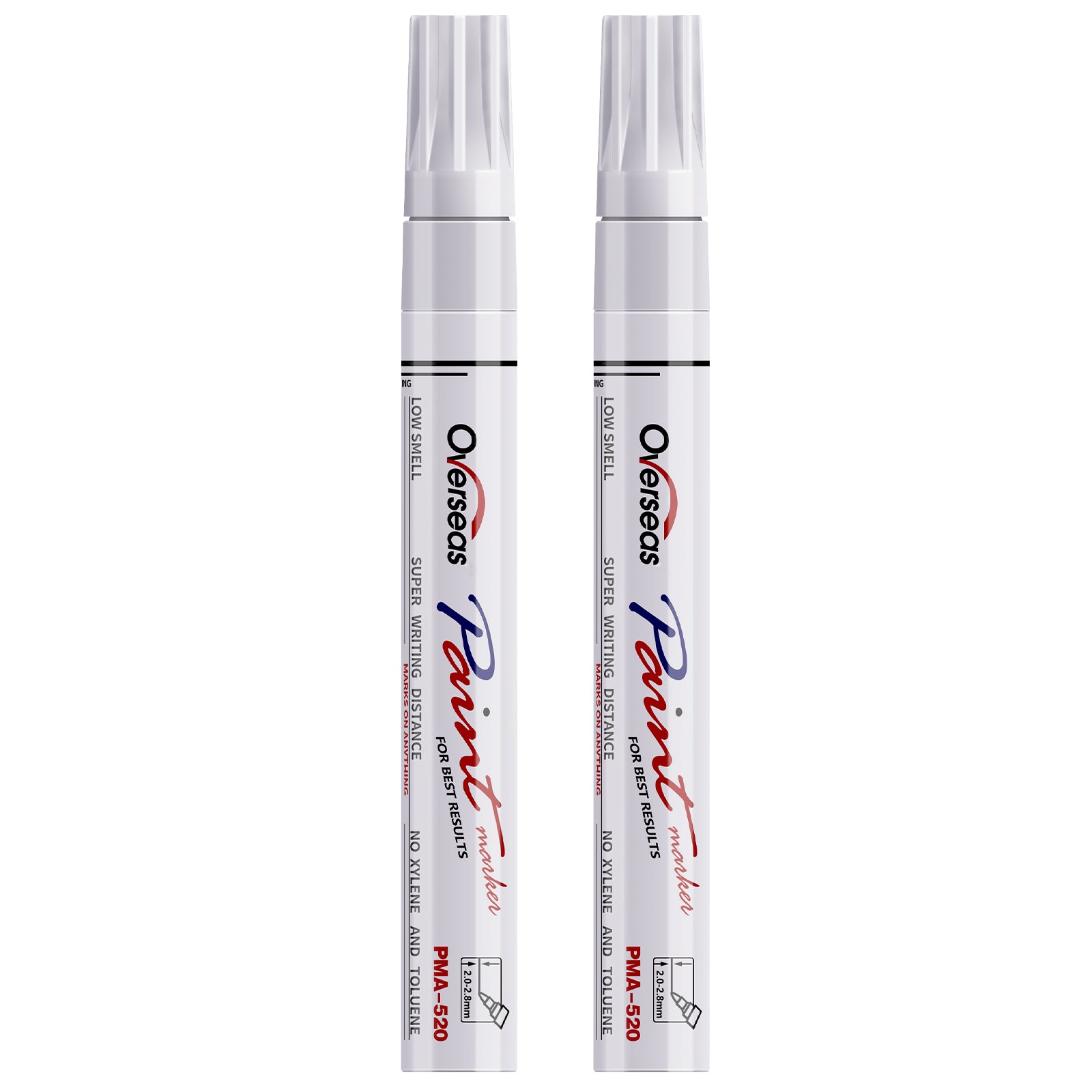 Permanent Paint Pens 2 Pack Medium Tip Waterproof Marker Pen for Metal Rock Wood