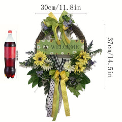 Spring Wooden Garland Decoration for Front Door - Holiday Party Supplies