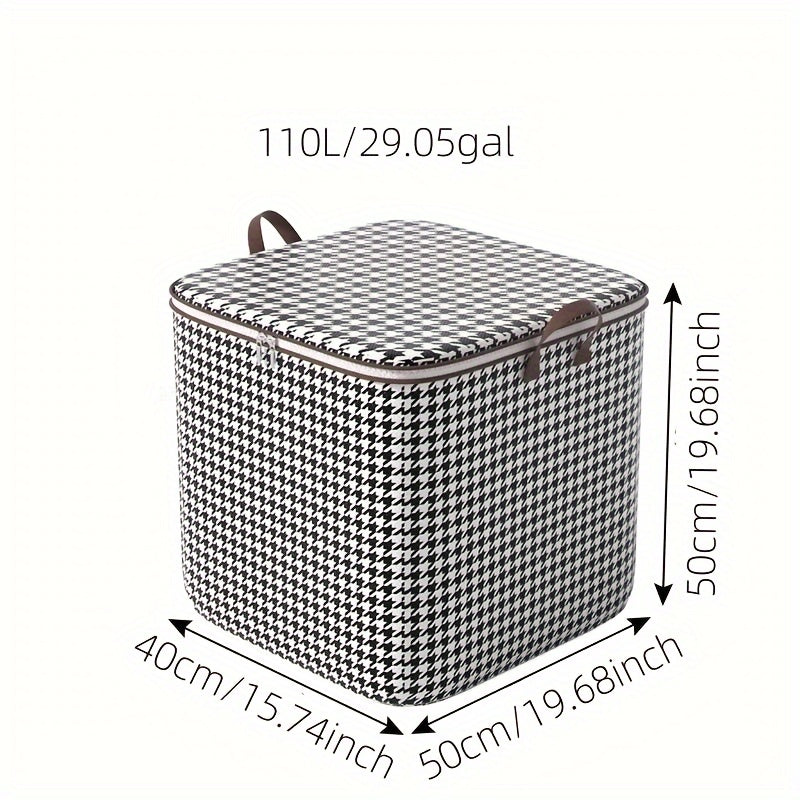 Quilts Storage Box with Lids & Handles - Storage Basket for Clothes Blankets