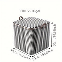 Quilts Storage Box with Lids & Handles - Storage Basket for Clothes Blankets