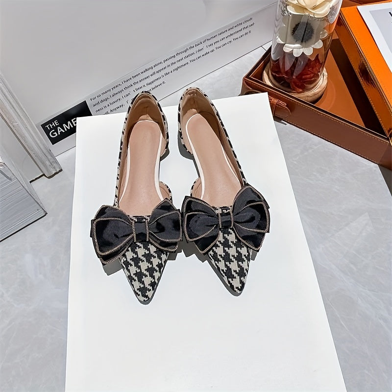 Bowknot Ballet Flats Pointed Toe Slip-On Shoes