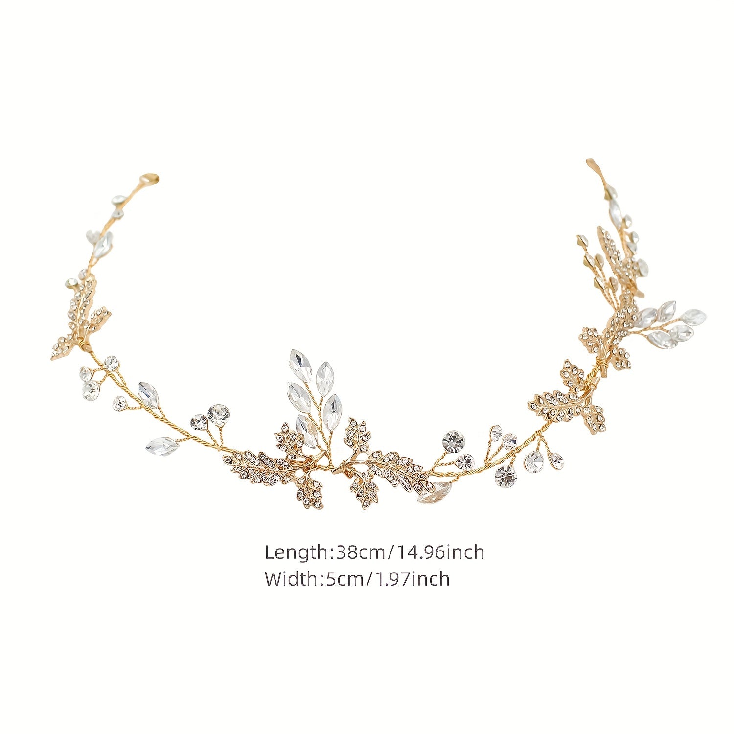 Crystal Leaf Head Piece Bridal Wedding Hair Accessories