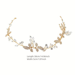 Crystal Leaf Head Piece Bridal Wedding Hair Accessories