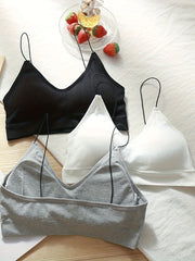 3pcs Wireless Bras Comfy & Breathable Women's Lingerie
