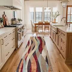 Colorful Striped Runner Rugs Soft Laundry Room Rug Long Anti-fouling Hallway Rug