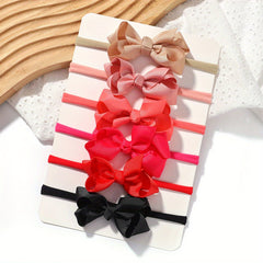 6pcs Bow Headband Hair Accessories for Baby Girls