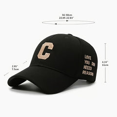 C Letter Embroidery Baseball Cap Vintage Punk Casual Sports Hat