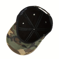 Men's 3D Fishbone Embroidered Baseball Cap Outdoor Fishing Hat