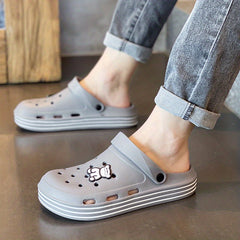 Men's Slip On Platform Clogs with Charms Outdoor Shoes