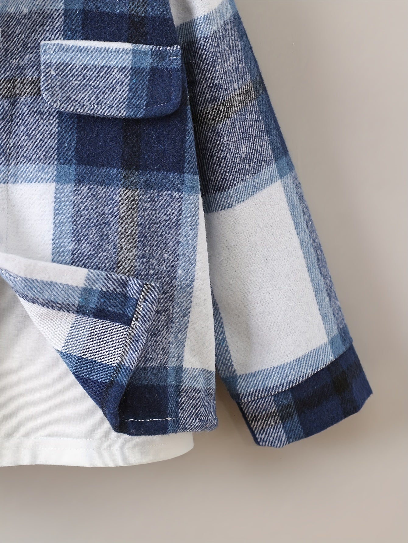 Toddler Boys Plaid Jacket Long Sleeve Button Down Coat
