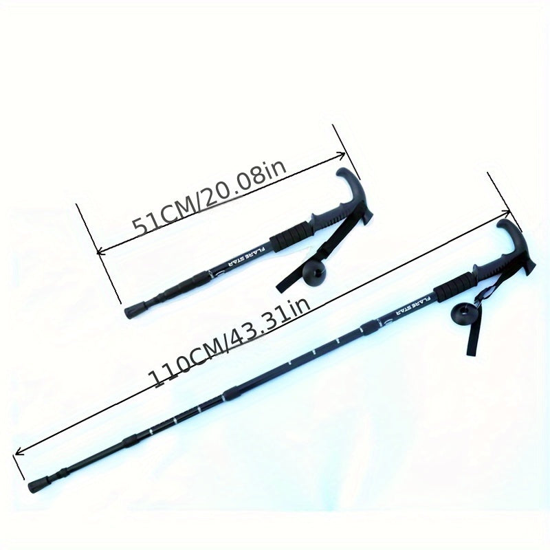 Aluminum Alloy Shock Absorber T-handle Mountain Walking Stick