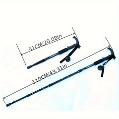 Aluminum Alloy Shock Absorber T-handle Mountain Walking Stick