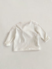 Autumn Baby Happy Year Bunny Print T-shirt Pullover Top