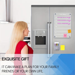 20x30 Acrylic Magnetic Dry Erase Board for Fridge Clear Magnet Calendar