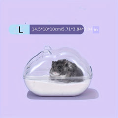 Transparent Small Pets Bathtub Hamster Bathroom Toilet Dual Use