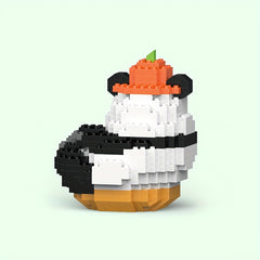 Panda Pumpkin Hat Building Blocks Toy