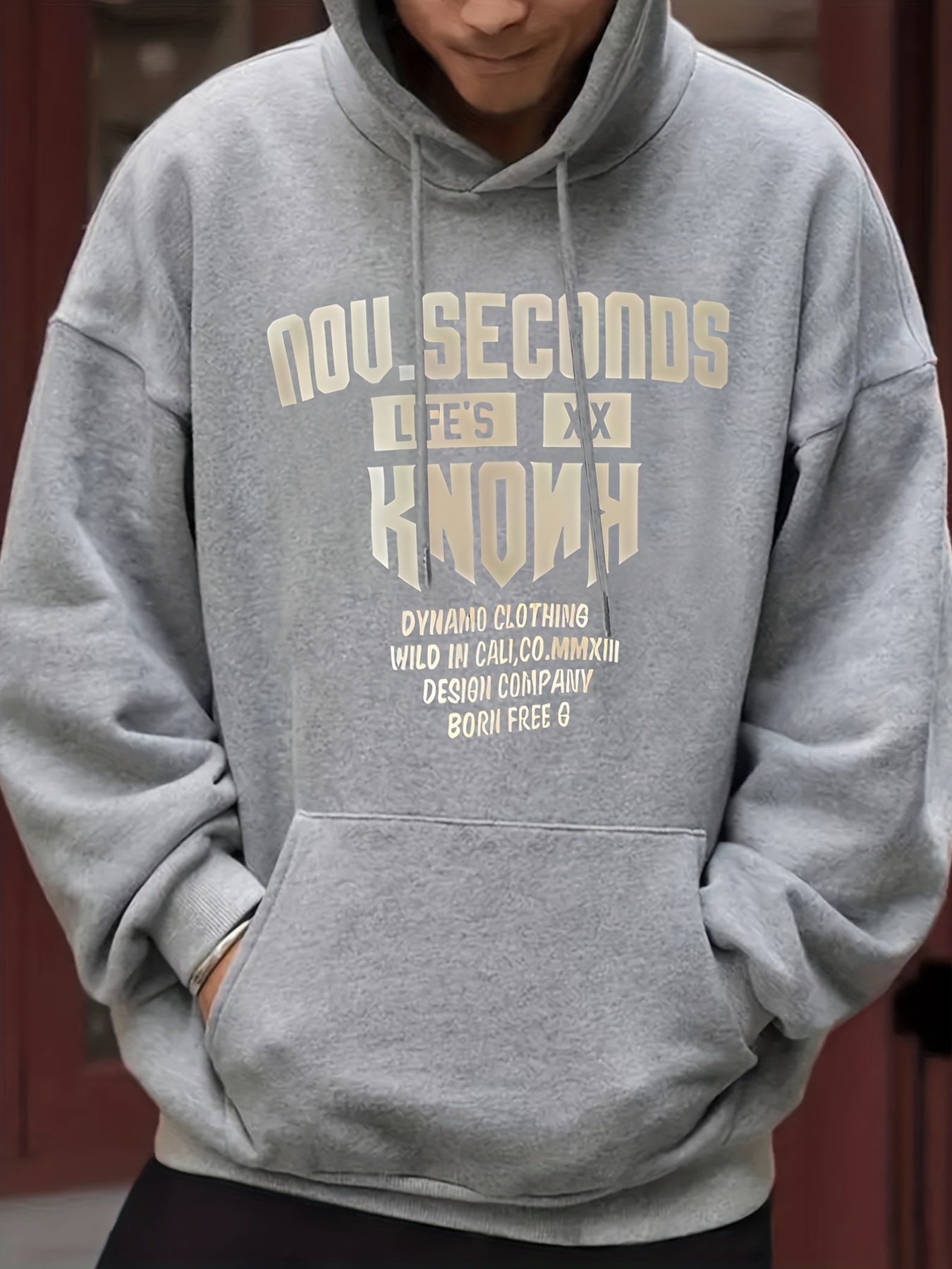 Men's Letters Print Hoodie Spring Fall Sweatshirt
