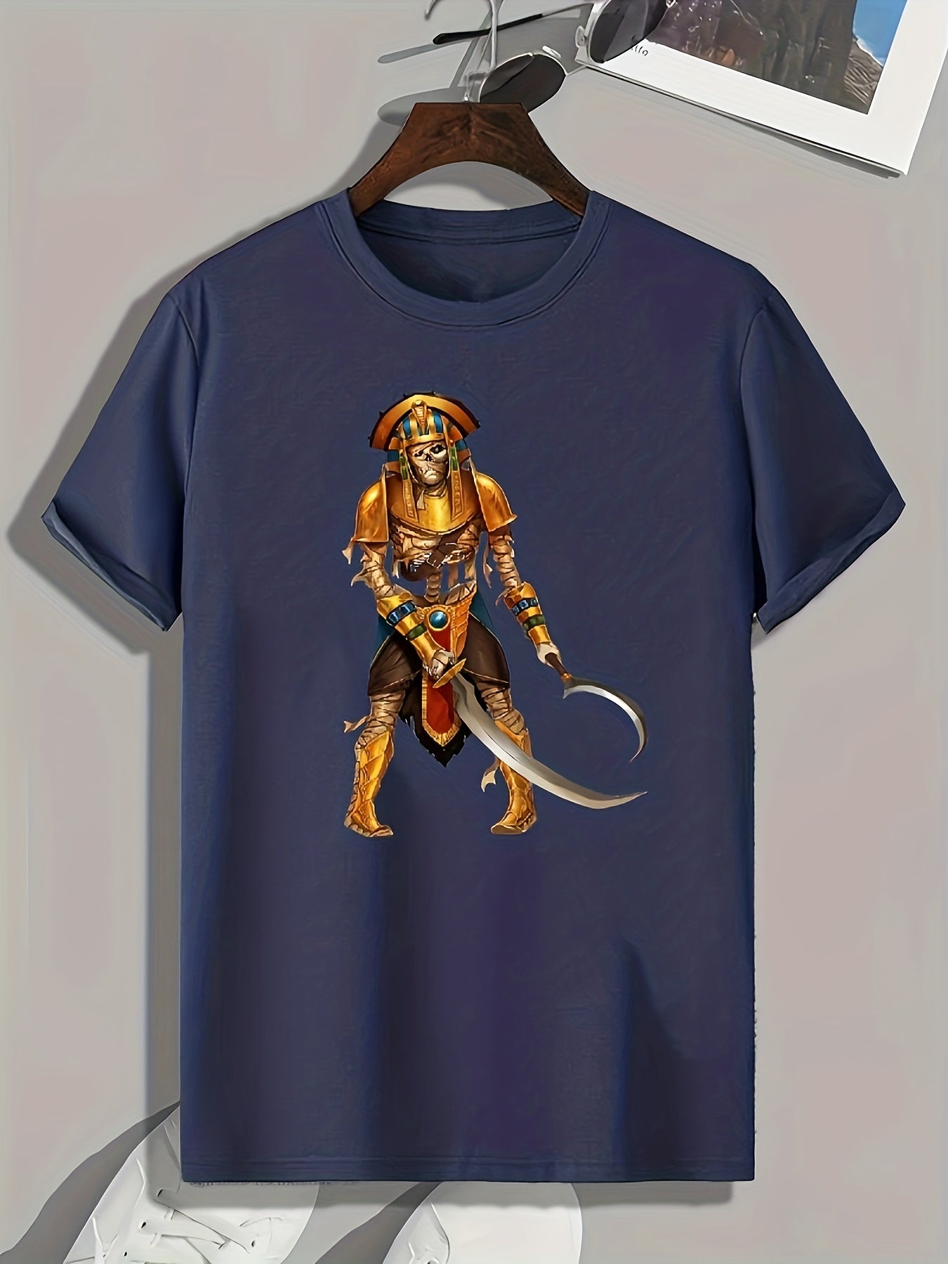 Skeleton Pattern Print Men's Sports T-shirt for Fitness