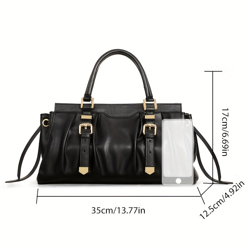 Cobbler Women's Tote Bag with Golden Tone Hardware
