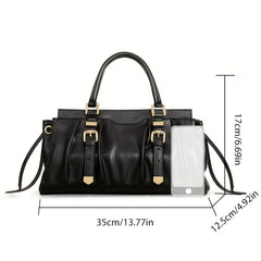 Cobbler Women's Tote Bag with Golden Tone Hardware