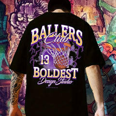 Men's Basketball Graphic T Shirt for Hip Hop Style