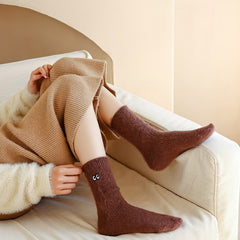 Women's Eyes Embroidery Short Socks Athletic Ankle Socks