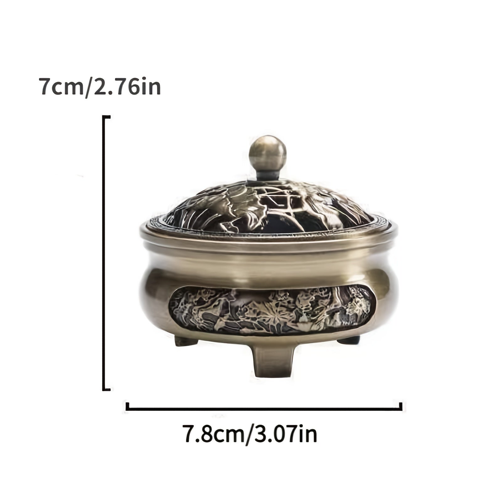 1pc Copper Alloy Lotus Plate Incense Burner