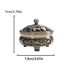 1pc Copper Alloy Lotus Plate Incense Burner
