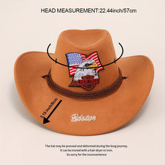 Vintage Western Cowboy Hat Unisex Sun Hat Men's Women's Knight Top Hat