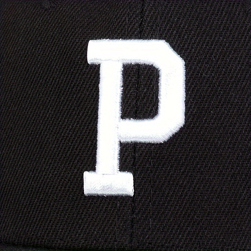 Men's P Letter Pirate Embroidered Baseball Cap Outdoor Sun Hat