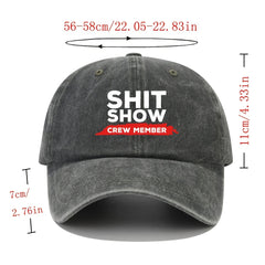 Vintage Letter Printed Baseball Cap Distressed Dad Hat Hip Hop Sun Hats