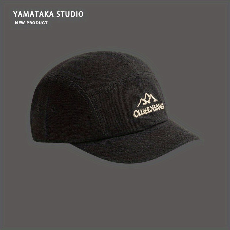 Brown Cotton Adjustable Mens Peaked Cap for Outdoor Activities